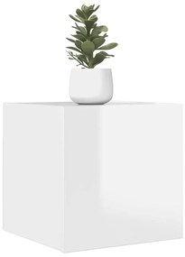 Armário de parede para TV 30,5x30x30 cm branco brilhante