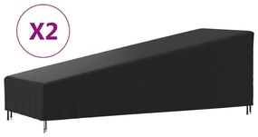 vidaXL Capas para espreguiçadeira 2 pcs 203x81x25/63 cm oxford 420D