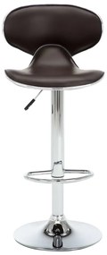 Bancos de bar 2 pcs couro artificial castanho