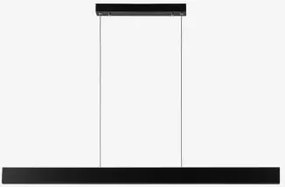 Lâmpada De Teto Pendente Linear Led 120 Cm Em Alumínio Astley Preto - Sklum