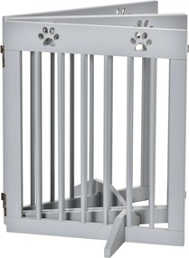 PawHut Barreira de Segurança Dobrável para Cães Grade de Proteção de 4