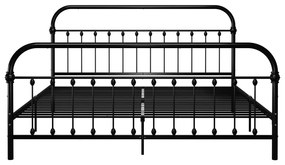 Estrutura de cama em metal 180x200 cm preto