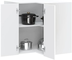 vidaXL Armário canto parede cozinha Lucca derivados de madeira branco