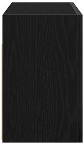 Armário parede p/ casa banho 60x25x40 cm deriv. madeira preto