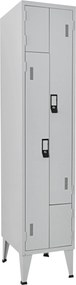 Cacifo Metálico em L 2 Compartimentos 1900×400×500 mm com Combinação - Standard