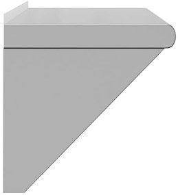 Prateleira de parede 75x30x31 cm aço inoxidável prateado