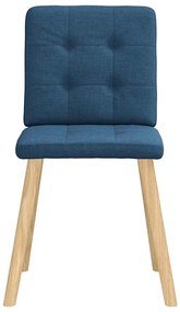 Cadeiras de jantar 2 pcs tecido azul