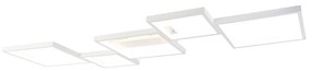 Candeeiro de teto branco com LED regulável em 3 níveis 5 luzes - Lejo Design