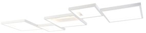 Candeeiro de teto branco incl. LED 3 passos regulável 5 luzes - Lejo Design