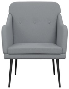 Cadeira com apoio de braços 63x76x80 cm tecido cinzento-claro