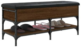 Banco sapateira 102x42x45cm derivados madeira carvalho castanho