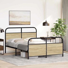 Estrutura cama s/ colchão derivados de madeira carvalho sonoma