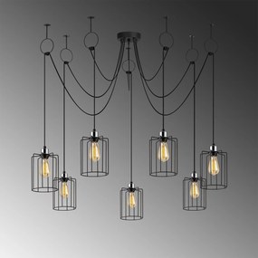 Candeeiro de Teto Tel – Preto – Diâmetro 136 cm, Altura 131 cm