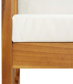 4 pcs conj. lounge jardim c/ almofadões madeira acácia maciça