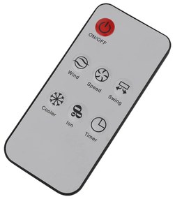 Climatizador de ar portátil 120 W 8 L 385 m³/h 37,5x35x94,5 cm