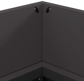 Fogueira vidaXL com Armazenamento de Lenha Preto 160x45x35 cm Aço