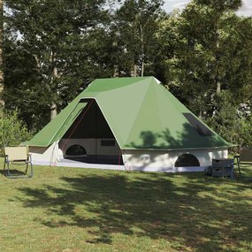 vidaXL Barraca Tipi Familiar Tipi com telhado Verde 680 x 430 x 270 cm