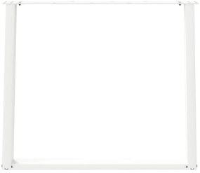 Pés de mesa de jantar em forma de U, 2 peças, branco, 100x (72-73) cm,