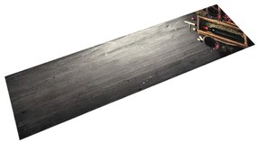 Tapete de cozinha lavável 60x300 cm veludo padrão garrafa vinho