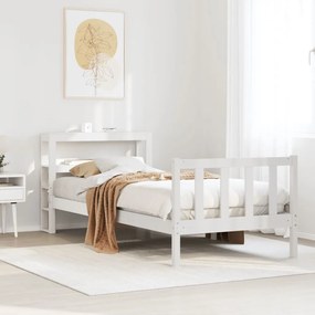 vidaXL Cama sem colchão 90x190 cm madeira de pinho maciça branco