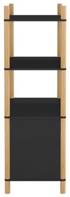Armário alto 80x40x121 cm derivados de madeira preto