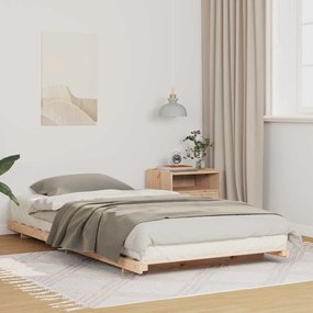 vidaXL Estrutura de cama de chão Castanho 90 x 200 cm