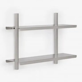 Estante De Parede Em Aço Inoxidável Eralia ↔︎ 60 Cm & 2 Prateleirass - Sklum