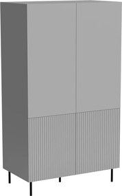 Roupeiro Evartivu 106, Cinzento, 185x80x54cm, 58 kg, Portas para roupeiro: Com dobradiças