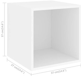 4 pcs conjunto de móveis de TV contraplacado branco