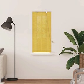 Persianas e Sombras de Janela Amarelo 60 x 160 cm Bambu