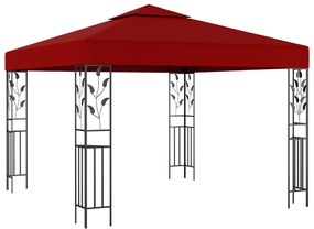 vidaXL Gazebo 3x3 m vermelho tinto