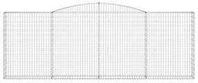 Cestos gabião arqueados 2pcs 400x30x140/160cm ferro galvanizado