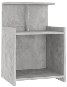 Mesas de cabeceira 2 pcs derivados de madeira cinza cimento