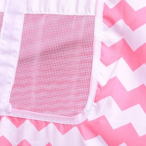 HOMCOM Tenda Infantil tipi infantil estilo indiano com janela para cobrir o piso e 2 almofadas Bolsa de transporte 200x200x170 cm Rosa