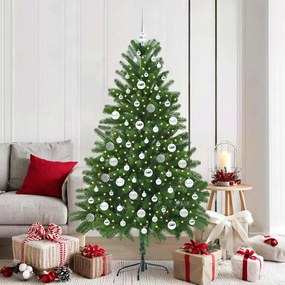 vidaXL Árvore de Natal com 300 LEDs com suporte Verde 180 cm PE