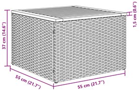 Conjunto de Sofá de Jardim de 7 Peças com Almofadas Bege Poliéster Rat