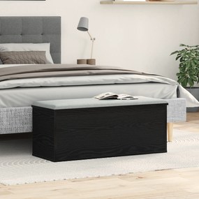 Caixa de Armazenamento vidaXL Carvalho Preto 90x35x35 cm Madeira Compensada