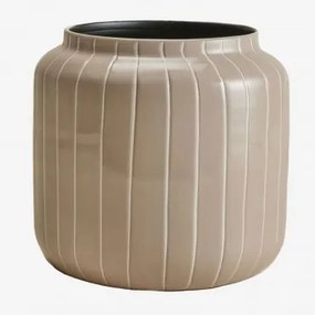 Vaso Em Ferro Bieberlis Tapioca Bege & ↑20 Cm - Sklum