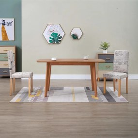 vidaXL Cadeiras de jantar 2 pcs tecido cor creme