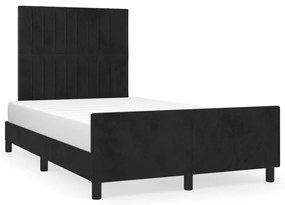 vidaXL Estrutura de cama sem colchão 120x190 cm Veludo preto