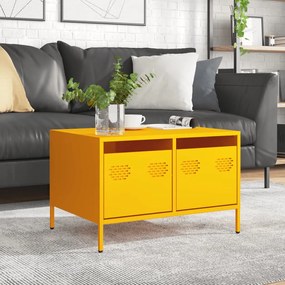 Móvel de TV 68x50x43,5 cm aço laminado a frio amarelo mostarda