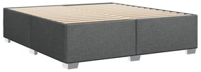 Estrutura de cama sem colchão 180x200 cm tecido cinzento-escuro