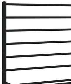 Estrutura de cama com cabeceira 193x203 cm metal preto
