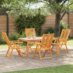 vidaXL Conjunto de Jantar para Jardim 5 pcs Castanho 150 x 90 x 74 cm