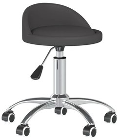vidaXL Cadeira de escritório giratória couro artificial cinzento