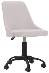 vidaXL Cadeira de jantar giratória tecido cor creme