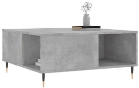 Mesa de centro 80x80x36,5 cm derivados madeira cinzento cimento