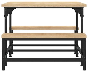 Mesa de centro 100x50,5x40 cm derivados madeira carvalho sonoma