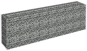 Canteiro elevado/cesto gabião 180x30x60 cm aço galvanizado