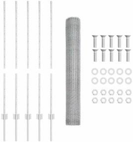 Postes de Cerca 10 pcs U-Channel 120 cm Aço Galvanizado